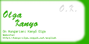 olga kanyo business card