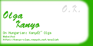 olga kanyo business card
